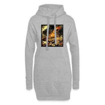 Apokalypse 2.0 - Hoodie-Kleid - Grau meliert - Vorne