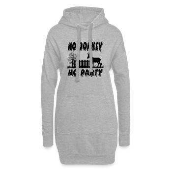 Âne - Sweat-shirt à capuche long Femme - gris chiné - Devant