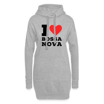 Ich liebe Bossa Nova - Hoodie-Kleid - Grau meliert - Vorne