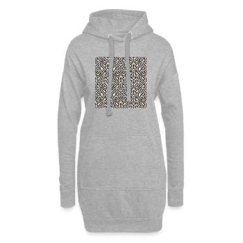 Motif d’ornement - Sweat-shirt à capuche long Femme - gris chiné - Devant
