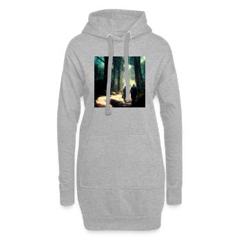 Altes Ehepaar Hand in Hand - Hoodie-Kleid - Grau meliert - Vorne