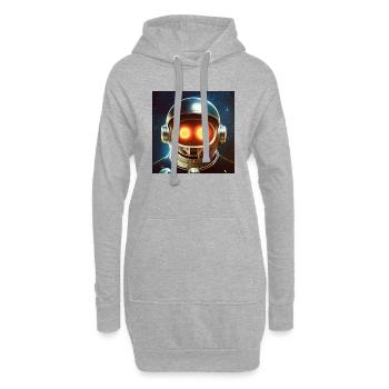 Helden des Weltalls - Hoodie-Kleid - Grau meliert - Vorne