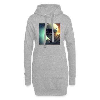 Helden des Weltalls - Hoodie-Kleid - Grau meliert - Vorne