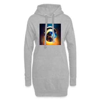 Helden des Weltalls - Hoodie-Kleid - Grau meliert - Vorne