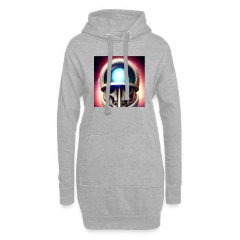 Helden des Weltalls - Hoodie-Kleid - Grau meliert - Vorne