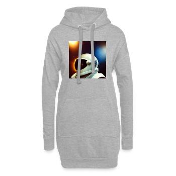 Helden des Weltalls - Hoodie-Kleid - Grau meliert - Vorne