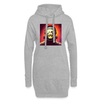 Helden des Weltalls - Hoodie-Kleid - Grau meliert - Vorne