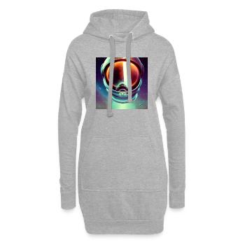 Helden des Weltalls - Hoodie-Kleid - Grau meliert - Vorne