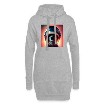 Helden des Weltalls - Hoodie-Kleid - Grau meliert - Vorne