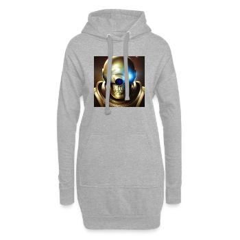 Helden des Weltalls - Hoodie-Kleid - Grau meliert - Vorne