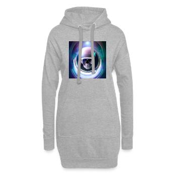 Helden des Weltalls - Hoodie-Kleid - Grau meliert - Vorne