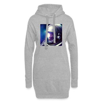 Helden des Weltalls - Hoodie-Kleid - Grau meliert - Vorne