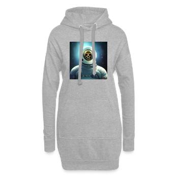 Helden des Weltalls - Hoodie-Kleid - Grau meliert - Vorne