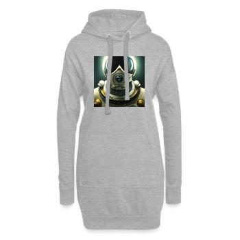Helden des Weltalls - Hoodie-Kleid - Grau meliert - Vorne
