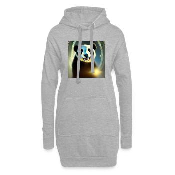 Un panda pour tous les cœurs - Sweat-shirt à capuche long Femme - gris chiné - Devant