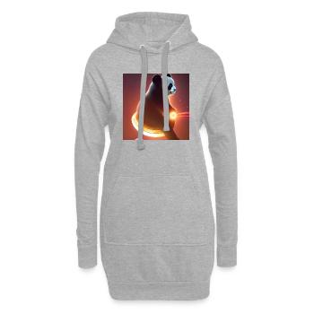 Un panda pour tous les cœurs - Sweat-shirt à capuche long Femme - gris chiné - Devant