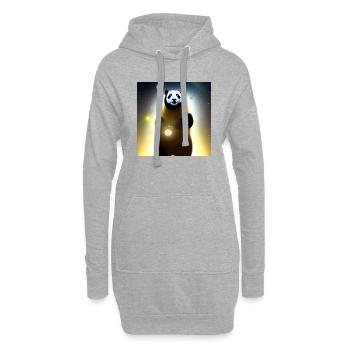 Un panda pour tous les cœurs - Sweat-shirt à capuche long Femme - gris chiné - Devant