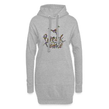 Heavy Metal Rock Musik Hip Hop Breakdance Pop Danz - Hoodie-Kleid - Grau meliert - Vorne