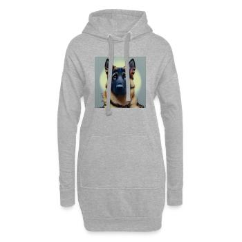 GSD für Hundeliebhaber - Hoodie-Kleid - Grau meliert - Vorne