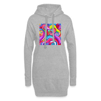 Candy valentines love - Hoodie Dress - heather grey - Front