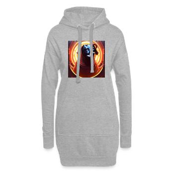 The Universe Dog - Hoodie Dress - heather grey - Front