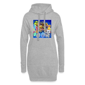 Joyeux Noël, Noël. - Sweat-shirt à capuche long Femme - gris chiné - Devant