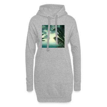 Vue sur l’eau de la jungle - Sweat-shirt à capuche long Femme - gris chiné - Devant