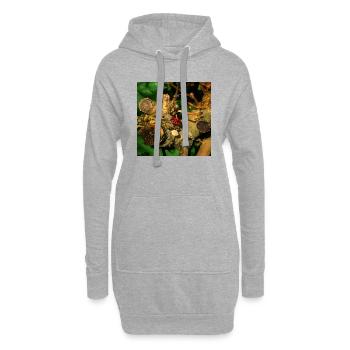 Nature Animal - Sweat-shirt à capuche long Femme - gris chiné - Devant