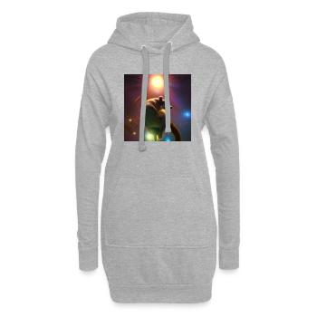 Coati - Sweat-shirt à capuche long Femme - gris chiné - Devant