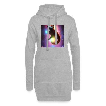 Coati - Sweat-shirt à capuche long Femme - gris chiné - Devant