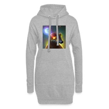 Coati - Sweat-shirt à capuche long Femme - gris chiné - Devant