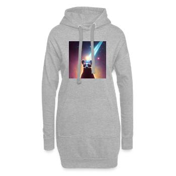 Coati - Sweat-shirt à capuche long Femme - gris chiné - Devant