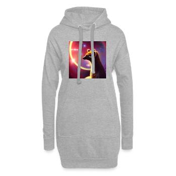 Coati - Sweat-shirt à capuche long Femme - gris chiné - Devant