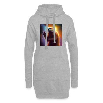 Coati - Sweat-shirt à capuche long Femme - gris chiné - Devant