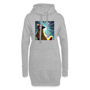 Coati - Sweat-shirt à capuche long Femme - gris chiné - Devant