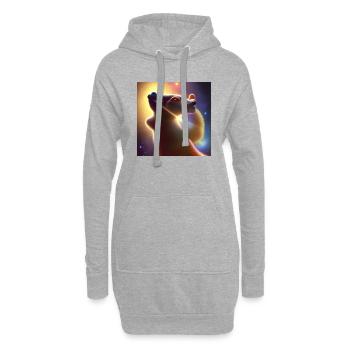 Coati - Sweat-shirt à capuche long Femme - gris chiné - Devant