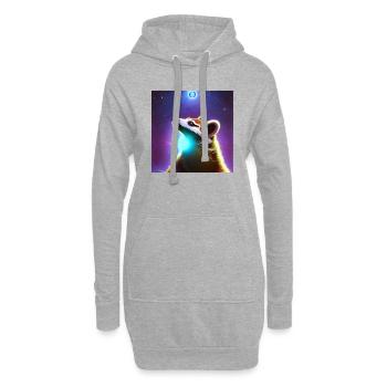 Coati - Sweat-shirt à capuche long Femme - gris chiné - Devant