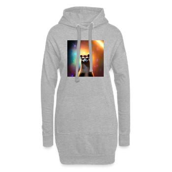 Coati - Sweat-shirt à capuche long Femme - gris chiné - Devant