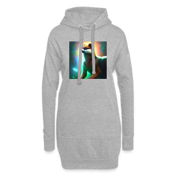 Coati - Sweat-shirt à capuche long Femme - gris chiné - Devant