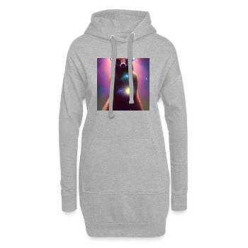 Coati - Sweat-shirt à capuche long Femme - gris chiné - Devant