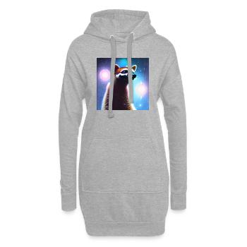 Coati - Sweat-shirt à capuche long Femme - gris chiné - Devant