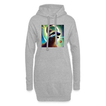 Coati - Sweat-shirt à capuche long Femme - gris chiné - Devant