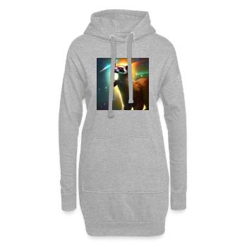 Coati - Sweat-shirt à capuche long Femme - gris chiné - Devant
