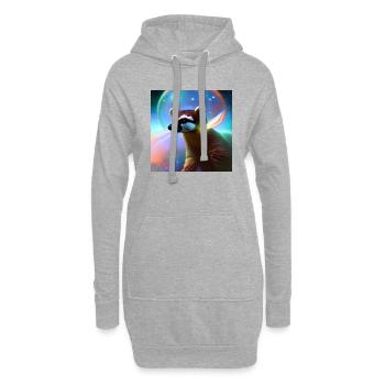 Coati - Sweat-shirt à capuche long Femme - gris chiné - Devant