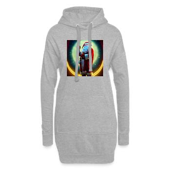 Weihnachtsmann Nikolaus Santa Claus Weihnachten - Hoodie-Kleid - Grau meliert - Vorne