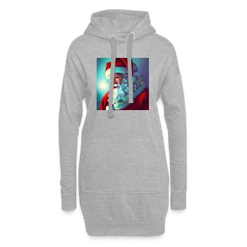 Père Noël Père Noël Noël - Sweat-shirt à capuche long Femme - gris chiné - Devant