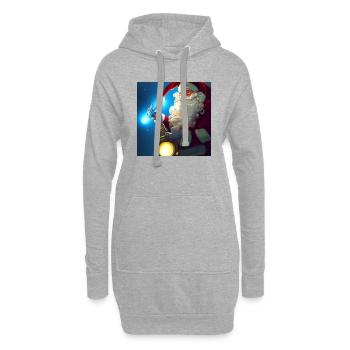 Père Noël Père Noël Noël - Sweat-shirt à capuche long Femme - gris chiné - Devant