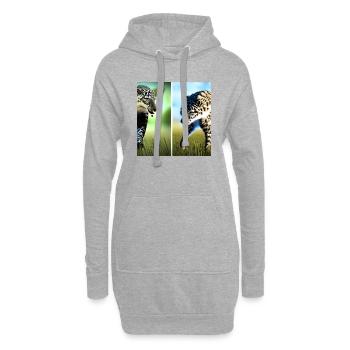 Réaliste Faune Nature Animaux Animaux - Sweat-shirt à capuche long Femme - gris chiné - Devant