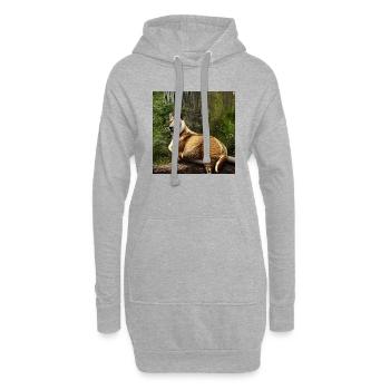 Réaliste Faune Nature Animaux Animaux - Sweat-shirt à capuche long Femme - gris chiné - Devant