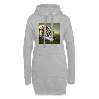 Réaliste Faune Nature Animaux Animaux - Sweat-shirt à capuche long Femme - gris chiné - Devant